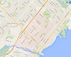 Mineola Mississauga Neighbourhood Review Map