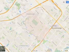 East Credit Mississauga Neighbourhood Review Map