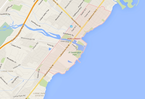 Port Credit Mississauga Neighbourhood Review Map