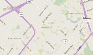 Rathwood Mississauga Neighbourhood Review Map